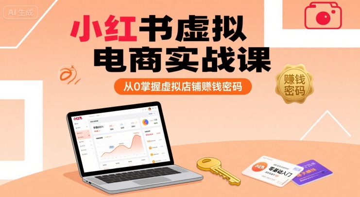 小红书虚拟电商实战课，从0掌握虚拟店铺賺钱密码-财富区