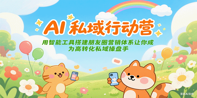 AI私域行动营：用智能工具搭建朋友圈营销体系让你成为高转化私域操盘手-财富区