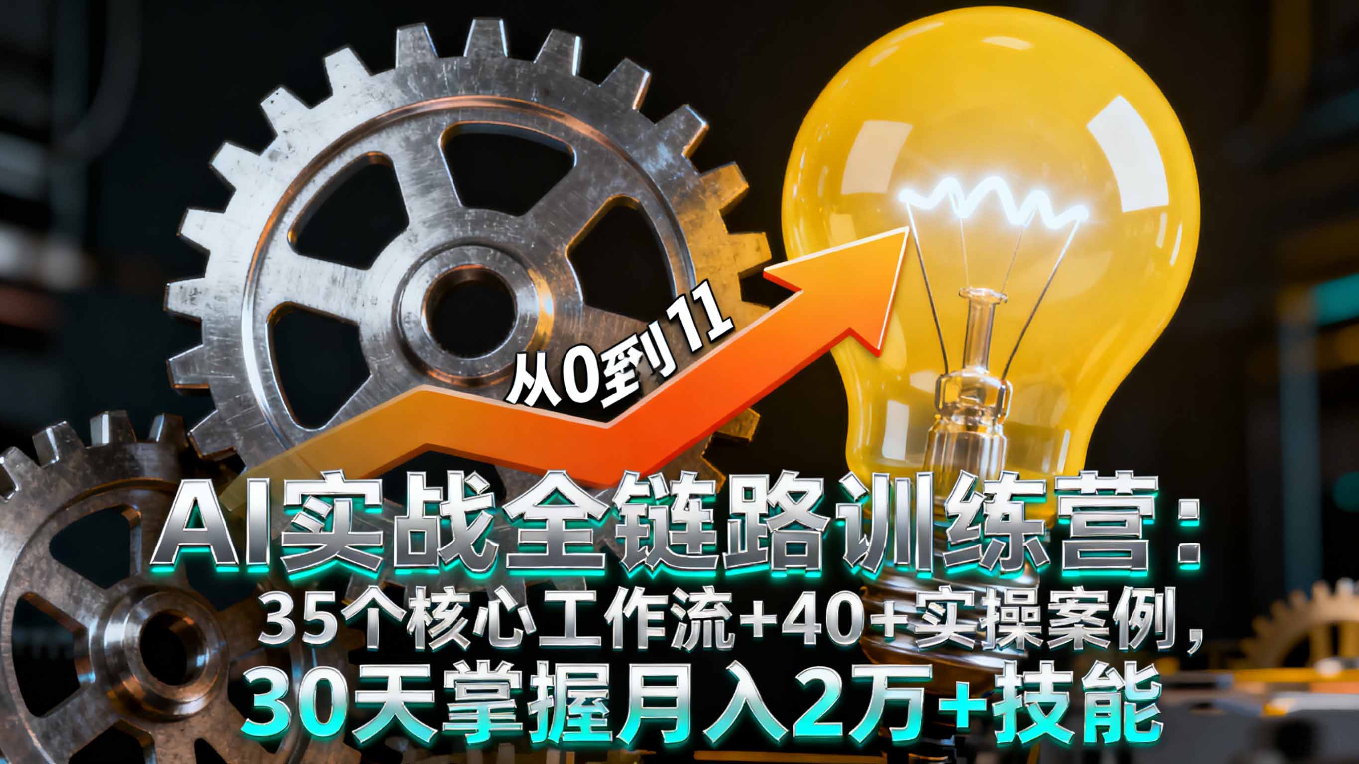 AI实战全链路训练营:35个核心工作流+40+实操案例,30天掌握月入2万+技能-财富区