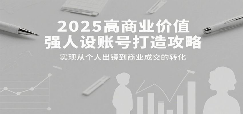2025高商业价值强人设账号打造攻略，实现从个人出镜到商业成交的转化-财富区