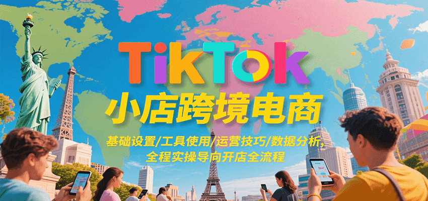 TikTok小店跨境电商，基础设置/工具使用/运营技巧/数据分析，全程实操导向开店全流程-财富区