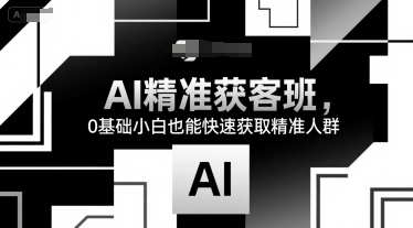 AI精准获客班，0基础小白也能快速获取精准人群-财富区