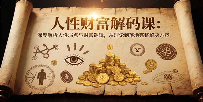 人性财富解码课6.0：深度解析人性弱点与财富逻辑，理论到落地完整解决方案-财富区