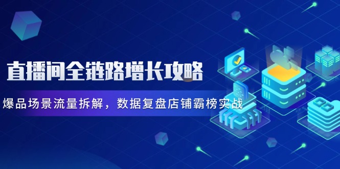 直播间全链路增长攻略，爆品场景流量拆解，数据复盘店铺霸榜实战-财富区