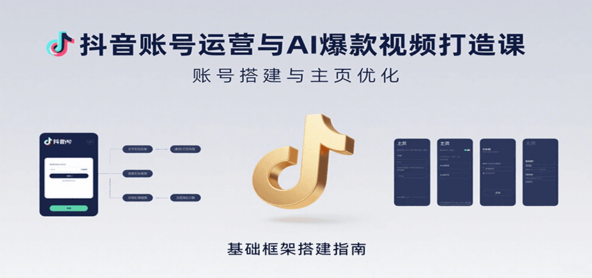 抖音账号运营与AI爆款视频打造课：含账号搭建、运营及多种AI特效视频制作方法-财富区