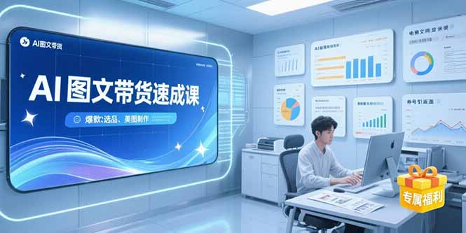 AI图文带货速成课，养号引流秘籍，爆款选品策略，美图制作全流程-财富区