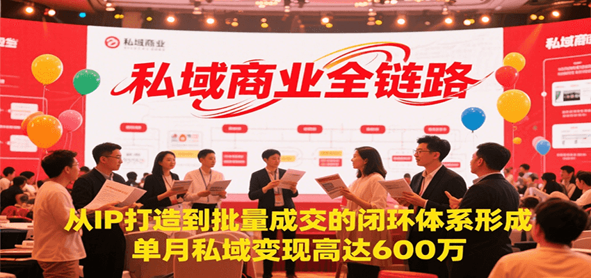 私域商业全链路，从IP打造到批量成交的闭环体系形成，单月私域变现600万-财富区