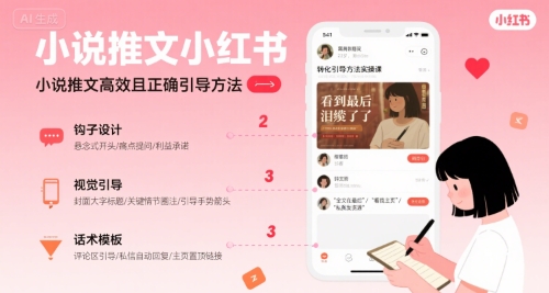 小说推文小红书高转化引导方法实操课，小说推文高效且正确引导方法-财富区