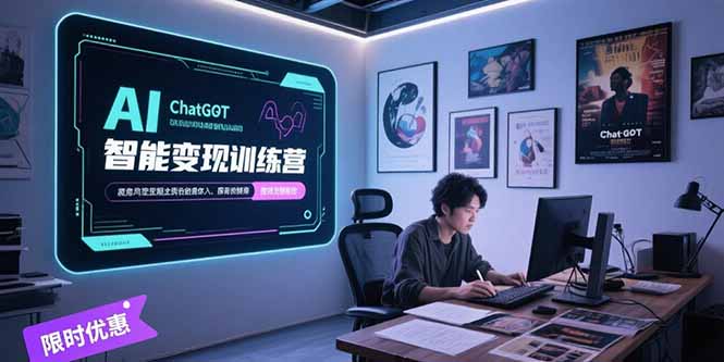 AI智能变现训练营，ChatGPT写作变现，电影解说制作，图文带货方法论-财富区