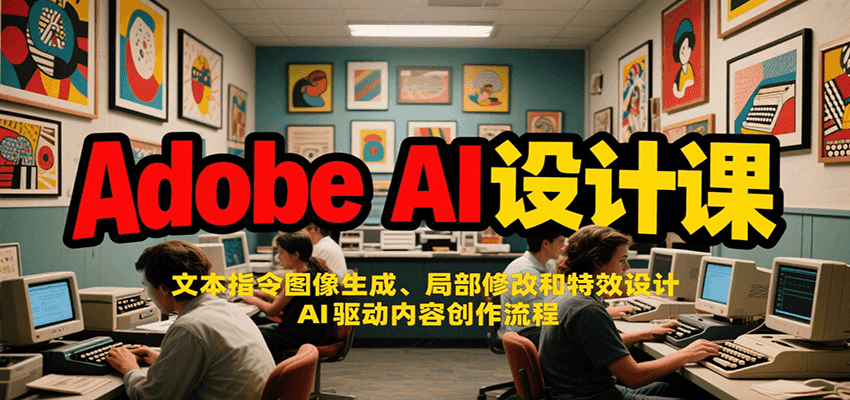 Adobe AI设计课：文本指令图像生成、局部修改和特效设计，AI驱动内容创作流程-财富区