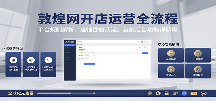 敦煌网开店运营全流程：平台规则解析、店铺注册认证、卖家后台功能详解等-财富区