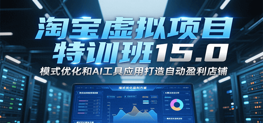 淘宝虚拟项目特训班15.0，模式优化和AI工具应用打造自动盈利店铺-财富区