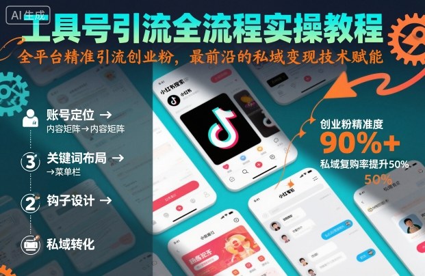 工具号引流全流程保姆级实操教程,全平台精准引流创业粉,最前沿的私域变现技术赋能-财富区