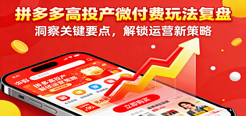 拼多多高投产微付费玩法复盘，洞察关键要点，解锁运营新策略-财富区