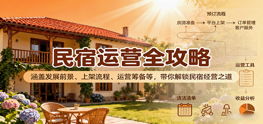 民宿运营全攻略：涵盖发展前景、上架流程、运营筹备等，带你解锁民宿经营之道-财富区