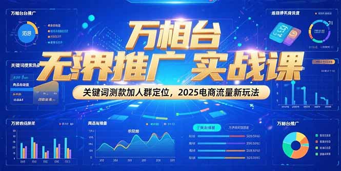 万相台无界推广实战课，关键词测款加人群定位，2025电商流量新玩法-财富区