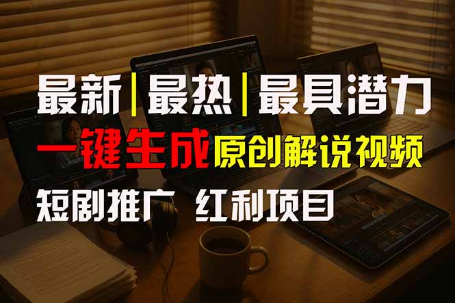 短剧推广新思路，AI一键生成原创解说视频，10分钟产出100条，30天赚了5.5w-财富区
