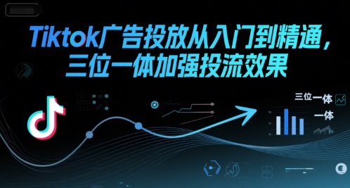 Tiktok广告投放从入门到精通，三位一体加强投流效果-财富区