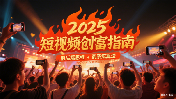 2025短视频创富指南,前后端思维 + 系统算法,教你月入过万变现路径-财富区