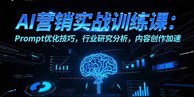 AI营销实战训练课：Prompt优化技巧，行业研究分析，内容创作加速-财富区