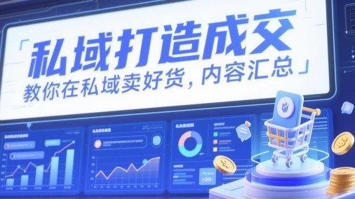 私域打造成交，教你在私域卖好货，内容汇总-财富区
