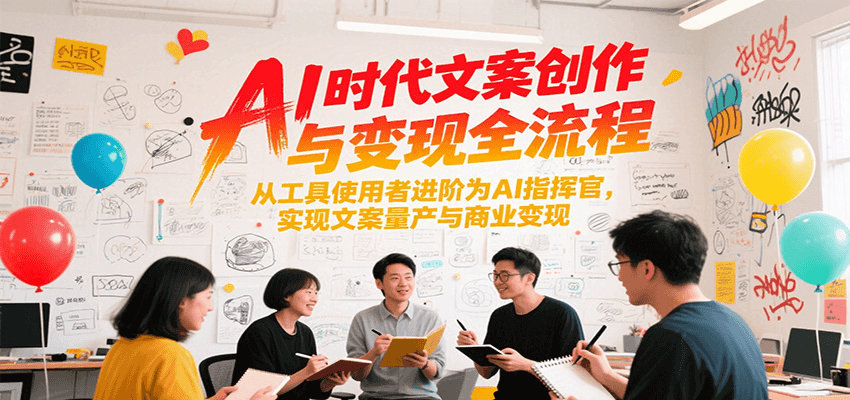 AI时代文案创作与变现全流程，从工具使用者进阶为AI指挥官，实现文案量产与商业变现-财富区