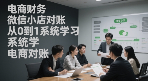 电商财务微信小店对账，从0到1系统学习电商对账-财富区