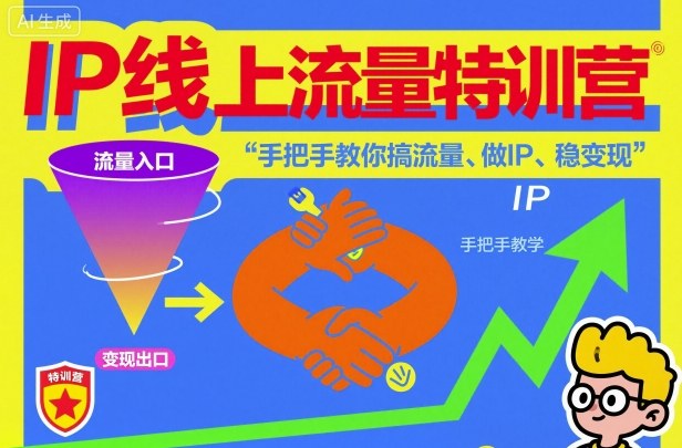 IP线上流量特训营，手把手教你搞流量、做IP、稳变现-财富区