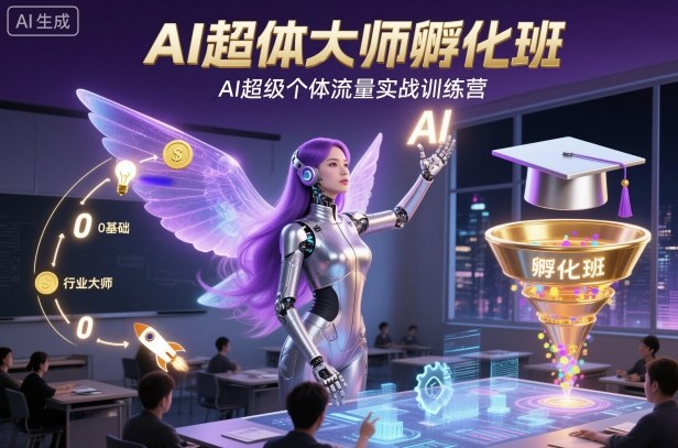 AI超体大师孵化班，AI超级个体流量实战训练营-财富区