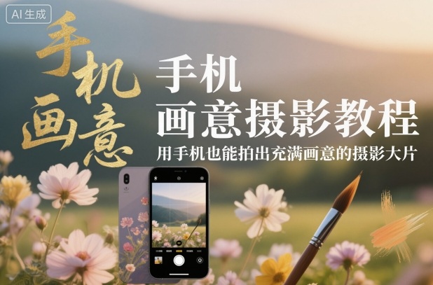 手机画意摄影教程,用手机也能拍出充满画意的摄影大片-财富区