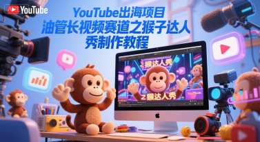 YouTube出海项目，油管长视频赛道之猴子达人秀制作教程-财富区