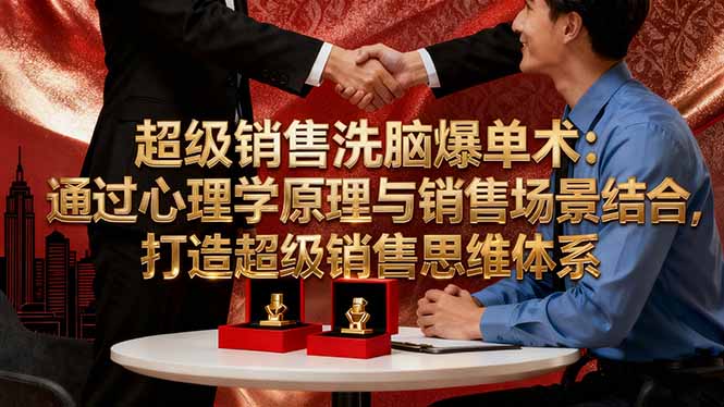 超级销售洗脑爆单术:通过心理学原理与销售场景结合,打造超级销售思维体系-财富区