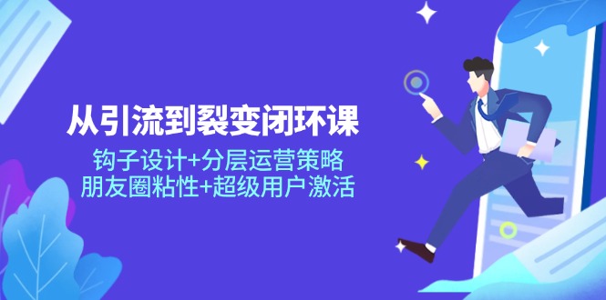 从引流到裂变闭环课：钩子设计+分层运营策略，朋友圈粘性+超级用户激活-财富区