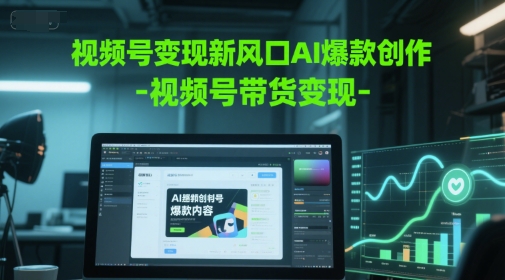 视频号变现新风口AI爆款创作-视频号带货变现-财富区