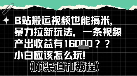 b站掘金计划？搬运视频也能挣拉新的收益，小白应该怎么玩！-财富区