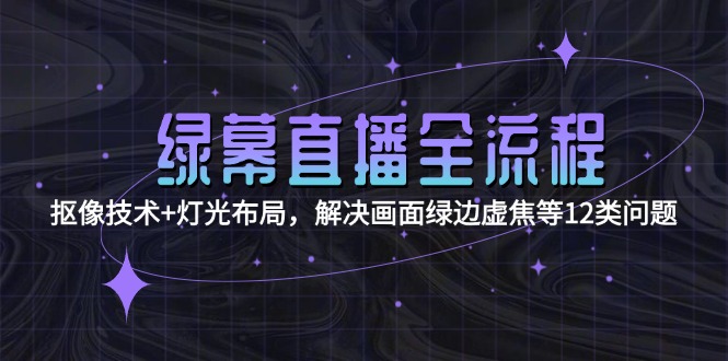 绿幕直播全流程：抠像技术+灯光布局，解决画面绿边虚焦等12类问题-财富区