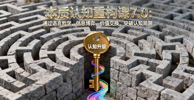 本质认知重构课7.0:通过语言哲学、信息博弈、价值交换,突破认知局限-财富区