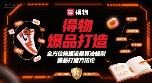 得物爆品打造，全方位梳理得物流量算法规则爆品打造规则-财富区