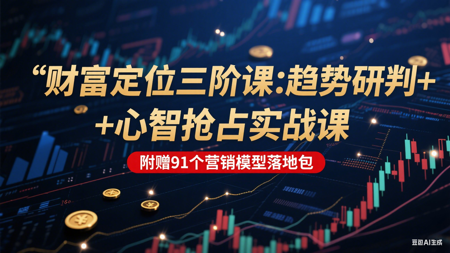 财富定位三阶：趋势研判 + 心智抢占实战课，附赠91个营销模型落地包-财富区