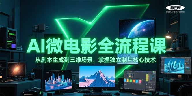 AI微电影全流程课，从剧本生成到三维场景，掌握独立制片核心技术-财富区