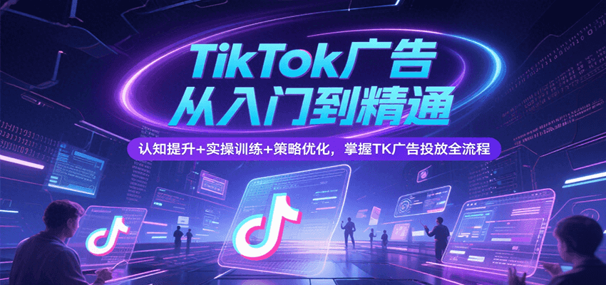 TikTok广告从入门到精通，认知提升+实操训练+策略优化，掌握TK广告投放全流程-财富区