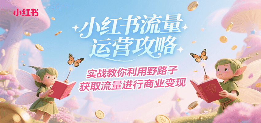小红书流量运营攻略，实战教你利用野路子获取流量进行商业变现-财富区