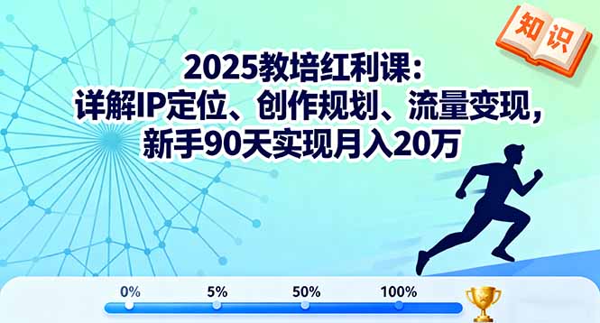 2025教培红利课：详解IP定位、创作规划、流量变现，新手90天实现月入20万-财富区