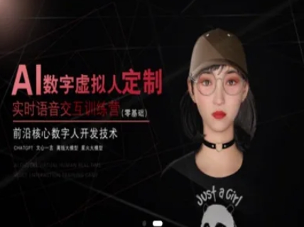 AI数字虚拟人定制，实时语音交互训练营（零基础），前沿核心数字人开发技术-财富区