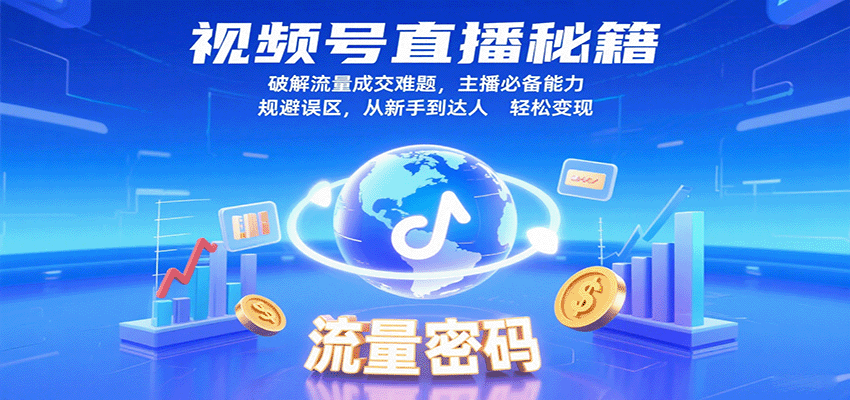 视频号直播秘籍，破解流量成交难题，主播必备能力，规避误区，从新手到达人轻松变现-财富区
