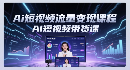 Ai短视频流量变现课程，Ai短视频带货课-财富区