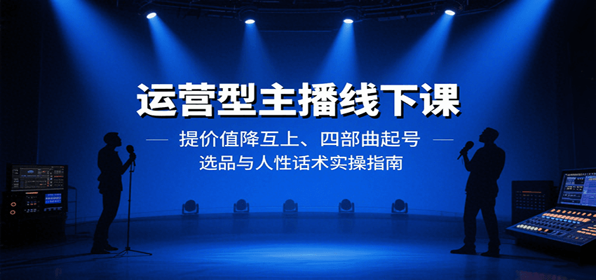 运营型主播线下课：提价值降互上、四部曲起号、选品与人性话术实操指南-财富区