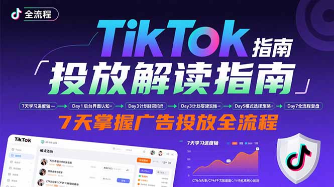 TikTok投放解读指南：后台操作/计划建立/模式选择，7天掌握广告投放全流程-财富区