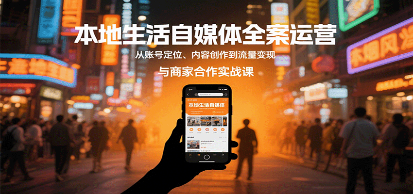 本地生活自媒体全案运营,从账号定位、内容创作到流量变现与商家合作实战课-财富区