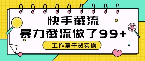 快手暴力截流玩法，全自动无需人工，每日单号50+精准客资-财富区